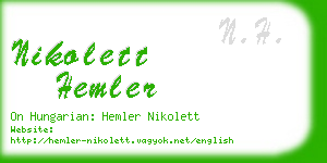 nikolett hemler business card